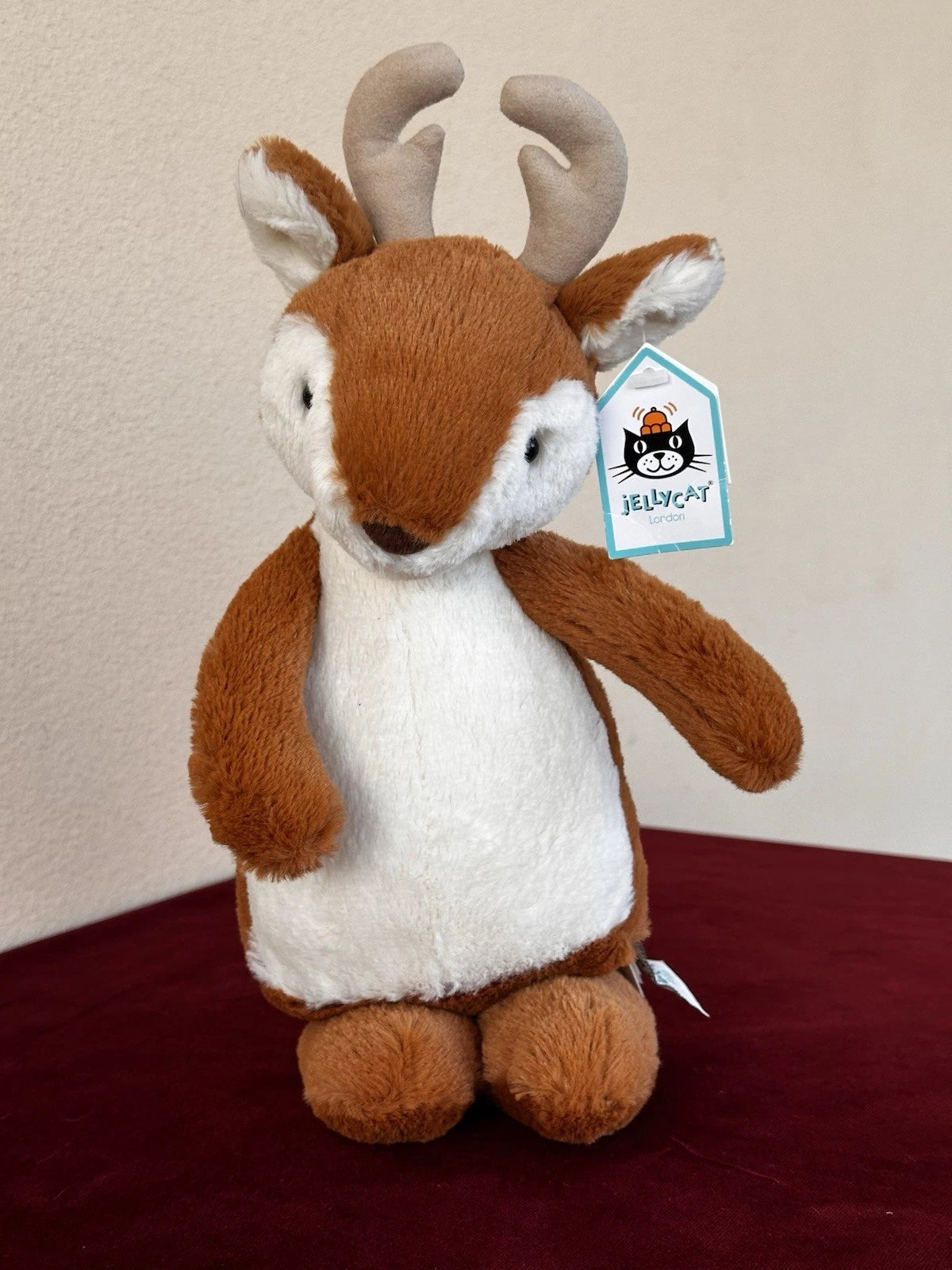 New Jellycat Medium Bobkin Reindeer BNWT Woodland Winter Deer Retired Rare Plush