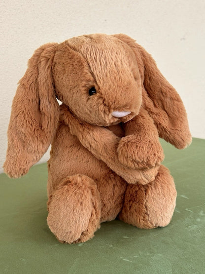 New Jellycat Medium Bashful Golden Bunny BNWT Retired Warm Brown Rabbit Plush