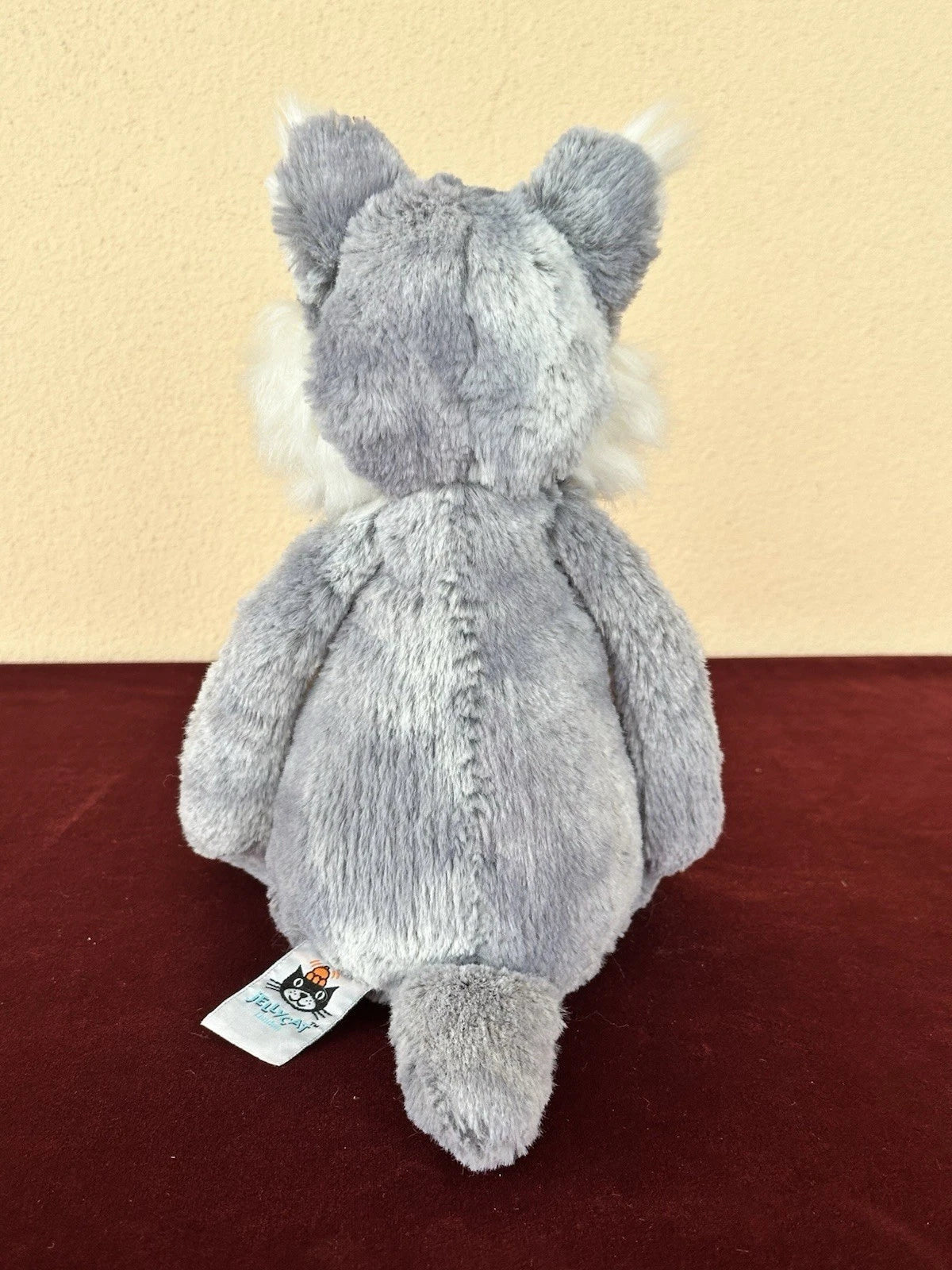 Peluche Jellycat Medium Bashful Woodland Willow Wolf nuovo senza etichette grigio marmo ritirato 2016