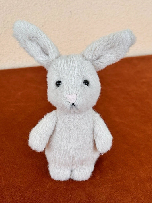 Jellycat Oatmeal Fluffy Bunny BNWOT Mini Tiny Beige Rabbit Plush Retired cm.13