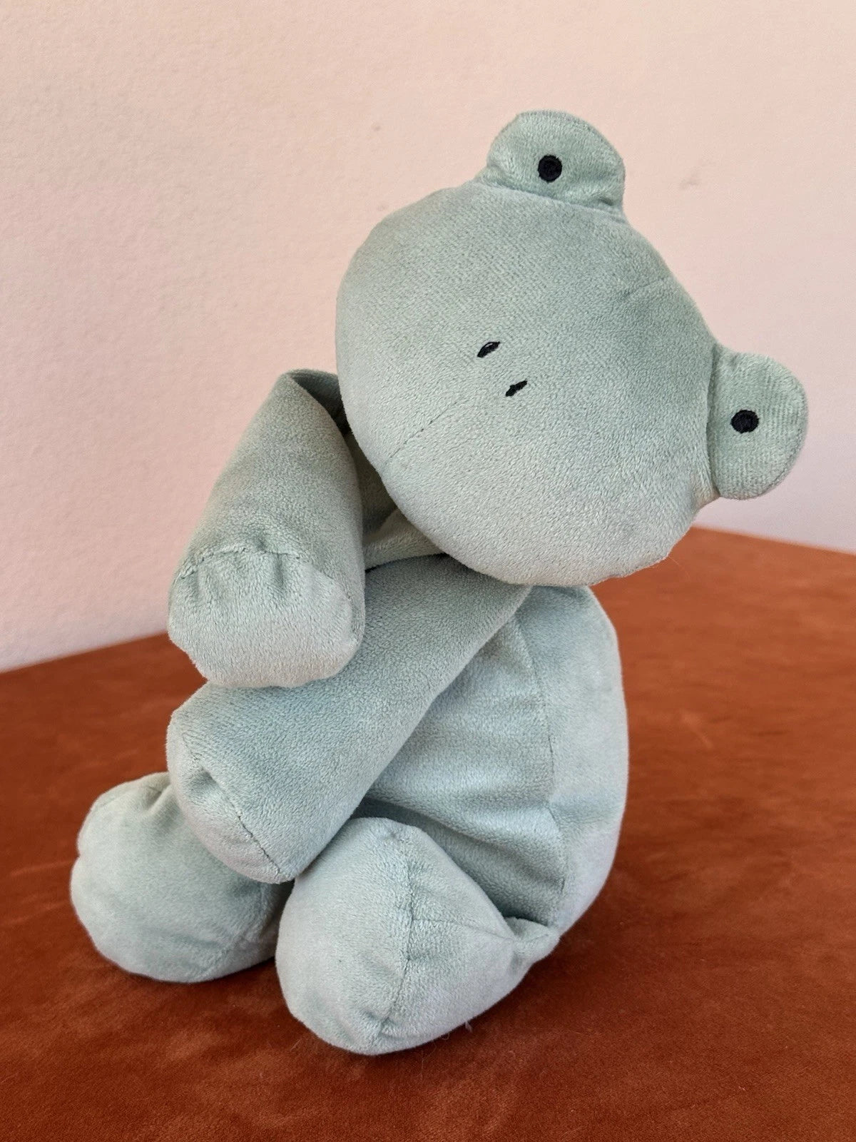 Jellycat Dozydou Frog nuovo senza etichette raro giocattolo morbido verde salvia vellutato ritirato