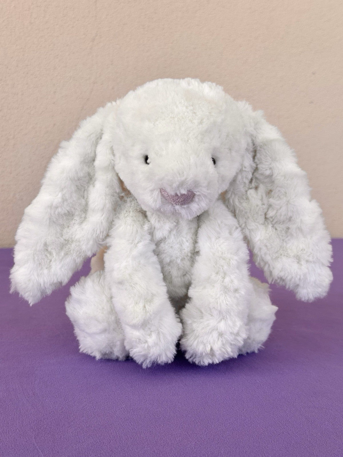Jellycat SE Bashful Maisie Bunny BAS3MA Cream White Wavy Soft Rabbit HTF Retired