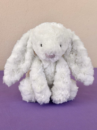 Jellycat SE Bashful Maisie Bunny BAS3MA Cream White Wavy Soft Rabbit HTF Retired