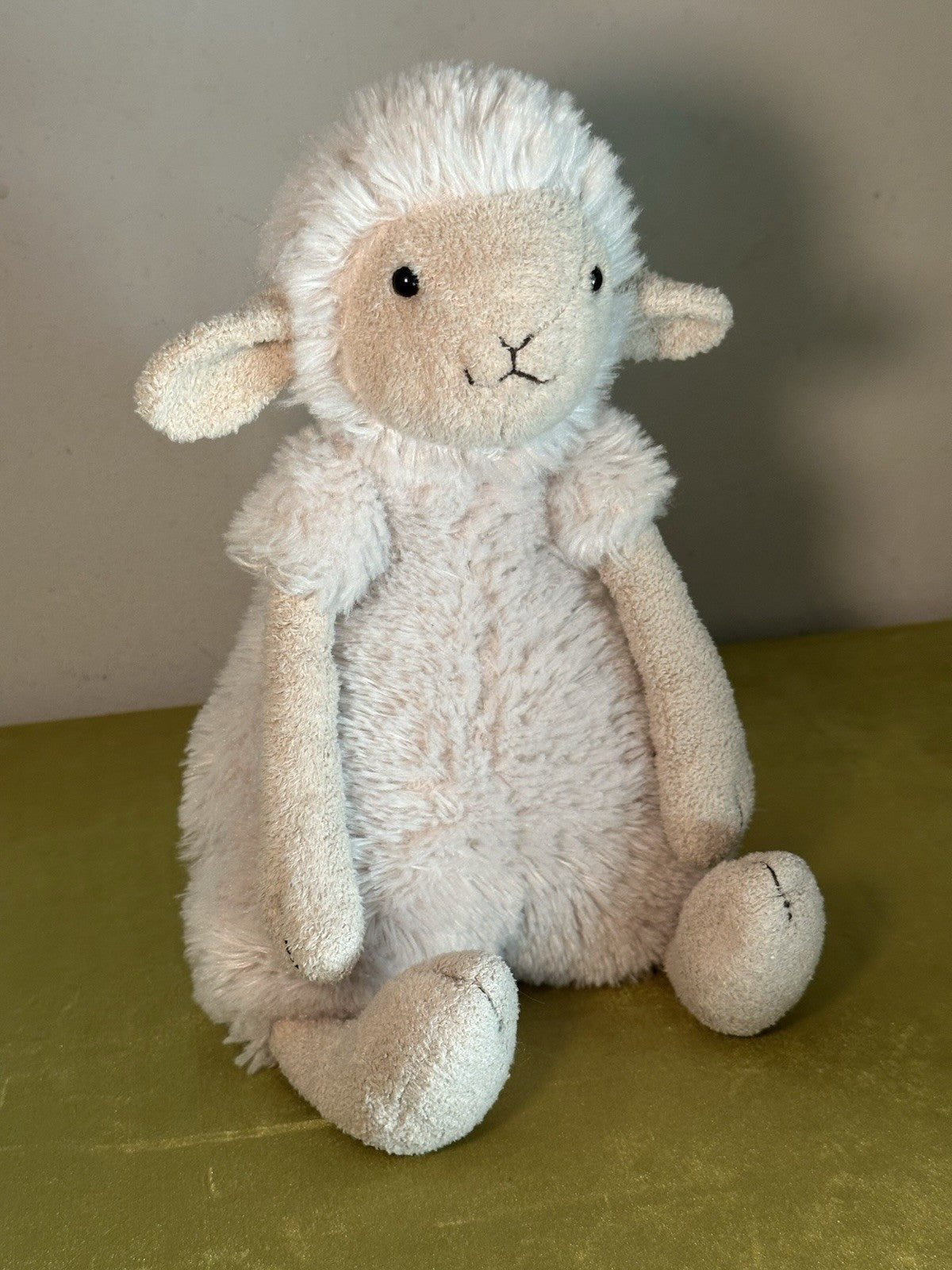 Peluche Jellycat lana pecora agnello panna morbida medio raro e ritirato-