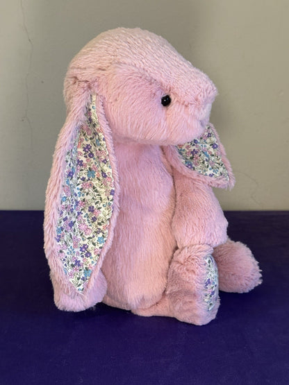 Jellycat Coniglietto Grande Timido Fiori di Tulipano Coniglio Rosa in Pensione con Fiori cm.36-