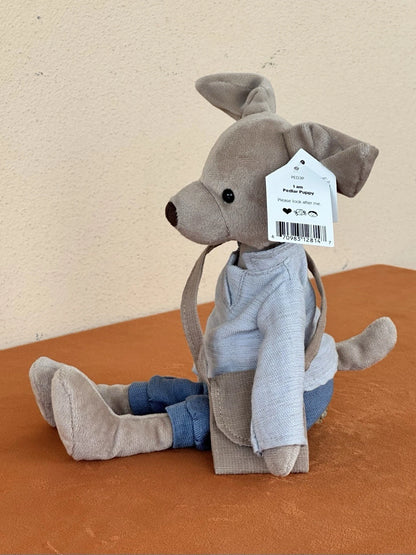 NUOVO Jellycat Pedlar Cucciolo Nuovo con etichette Raro Cane Pensionato Postino Giocattolo Morbido Mutt Peluche