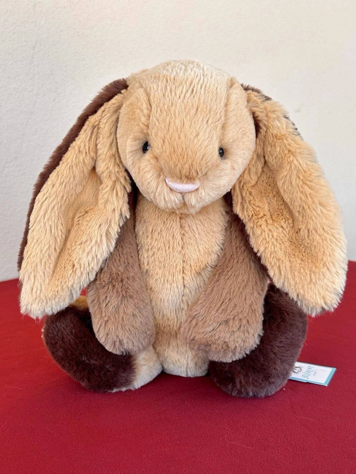 New Jellycat Original Bashful Patchwork Brown Bunny BNWT Rabbit Retired Plush