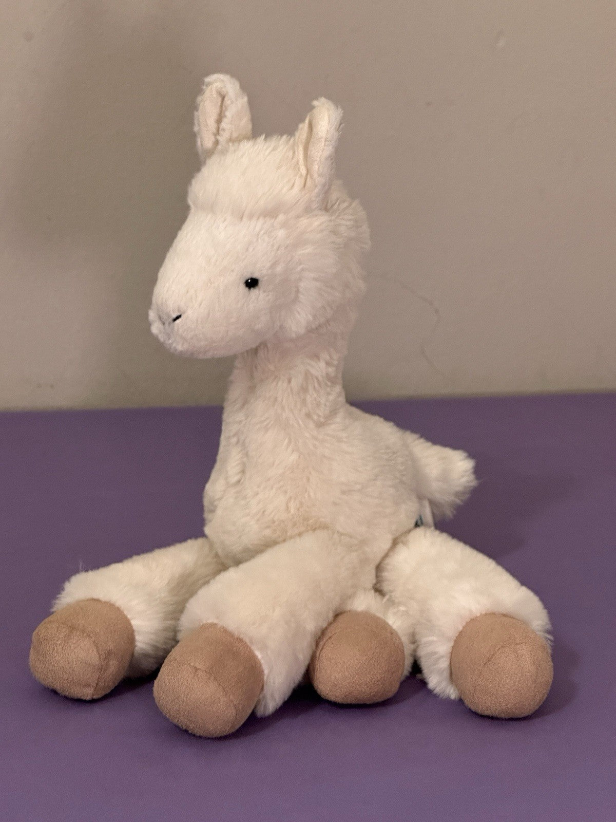 Peluche giocattolo Jellycat Small Dillydally Lama nuovo senza etichette crema extra morbido raro ritirato-