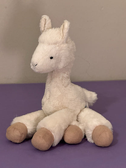 Peluche giocattolo Jellycat Small Dillydally Lama nuovo senza etichette crema extra morbido raro ritirato-