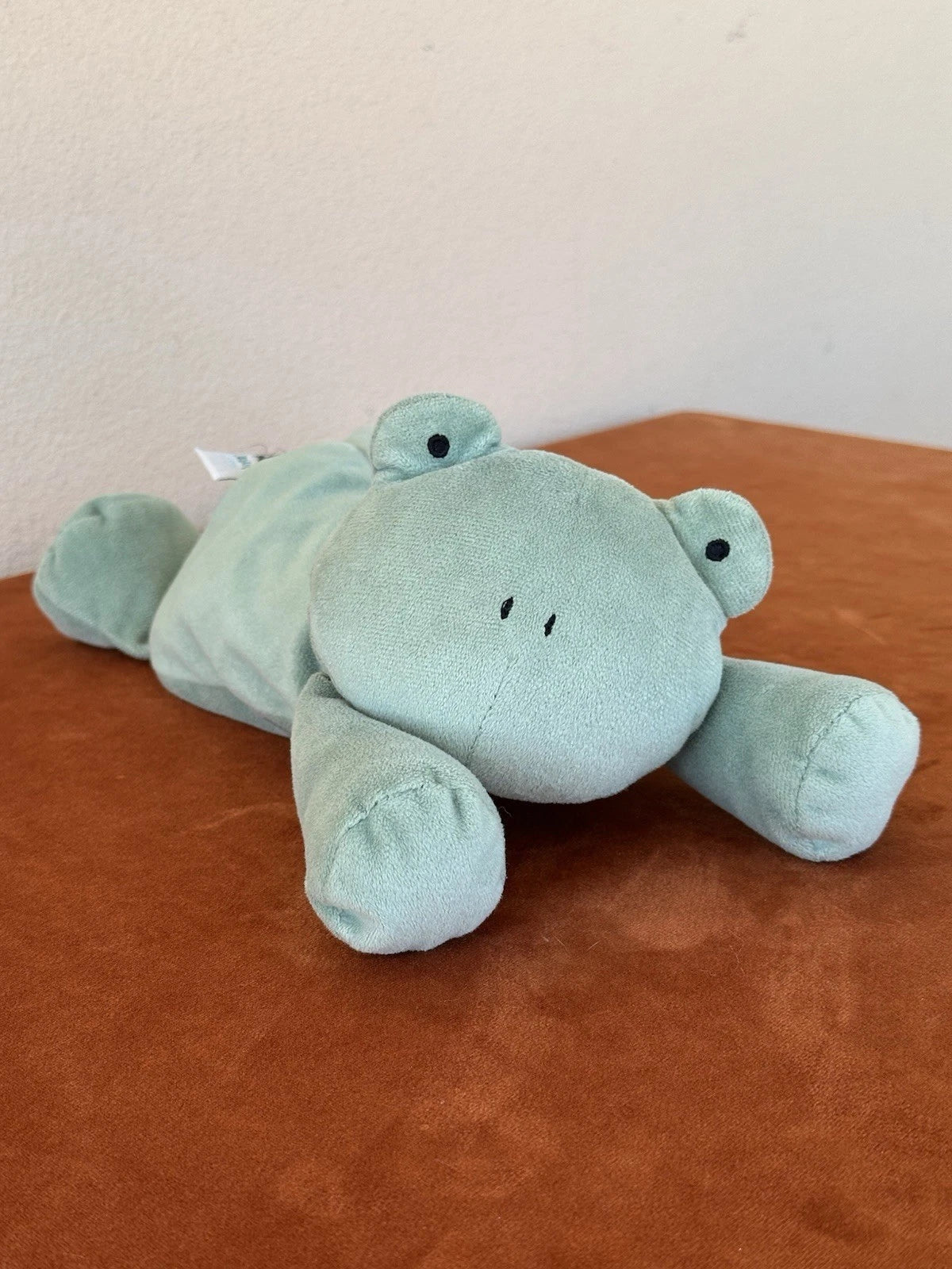 Jellycat Dozydou Frog BNWOT Rare Retired Velvety Sage Green Soft Toy