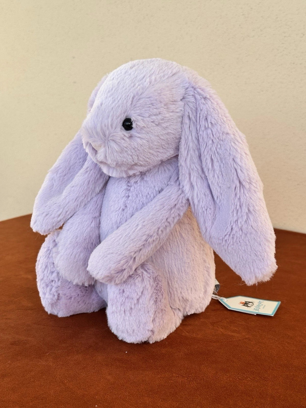 NUOVO Jellycat Medium Bashful Lilac Bunny nuovo con etichette ritirato raro coniglio lavanda peluche