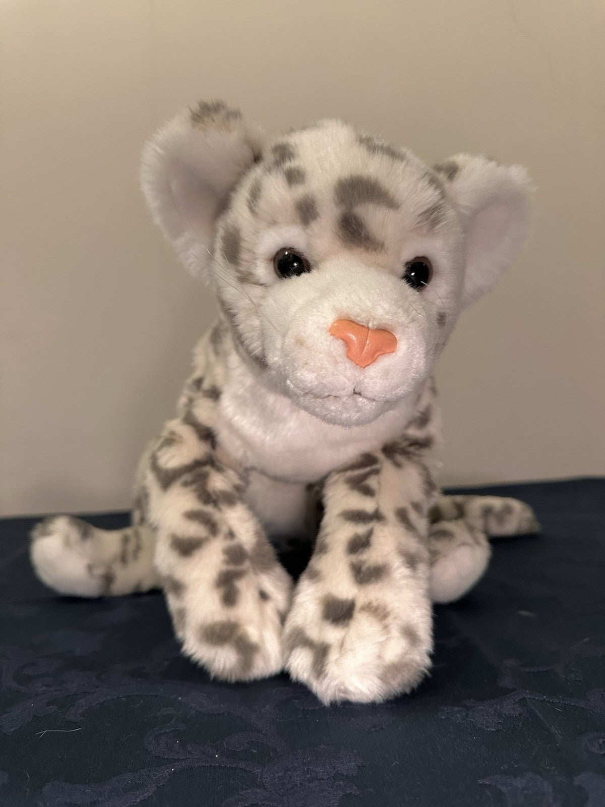 Peluche WWF Anna Club grande leopardo delle nevi raro ritirato HTF giocattolo morbido da collezione-