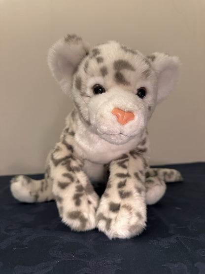 Peluche WWF Anna Club grande leopardo delle nevi raro ritirato HTF giocattolo morbido da collezione-