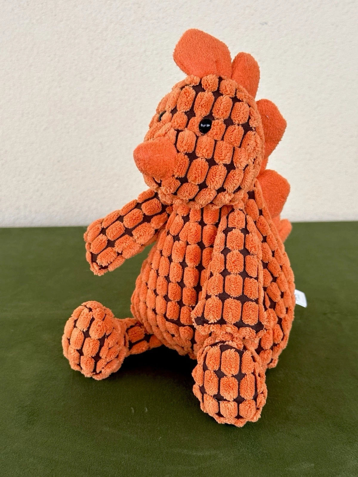Jellycat Boppy Dino BNWOT Orange Prehistoric Dinosaur Cordy Roy cm.27 Soft Toy