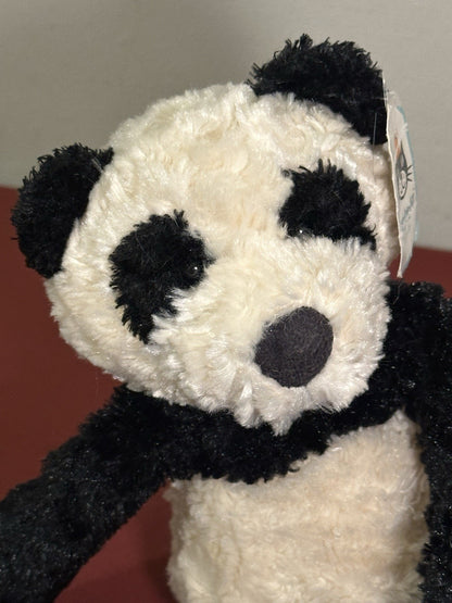 Peluche orsacchiotto Jellycat Small Sottaceles Panda nuovo con etichette nero e crema cm.33 in pensione-