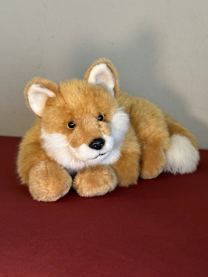 Rarissimo peluche WWF Oko volpe rossa sdraiata 26 cm 10” volpe arancione ritirato