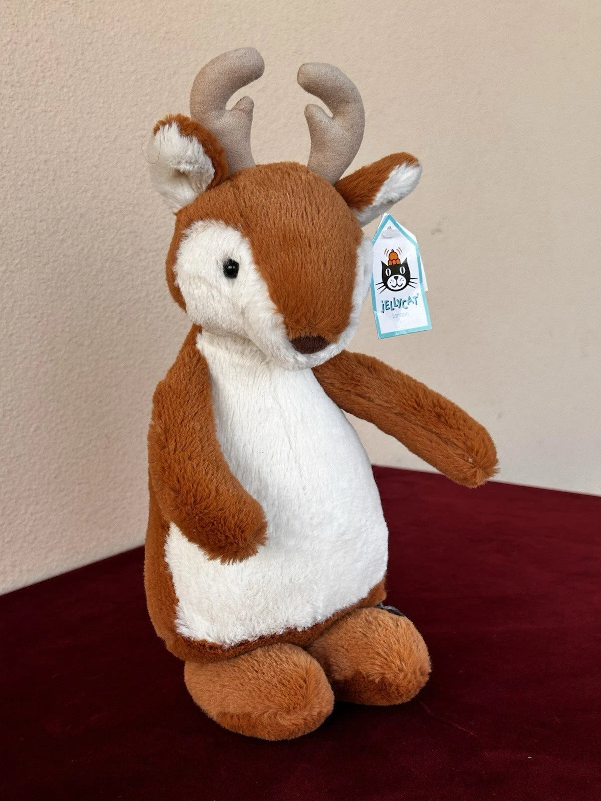 New Jellycat Medium Bobkin Reindeer BNWT Woodland Winter Deer Retired Rare Plush