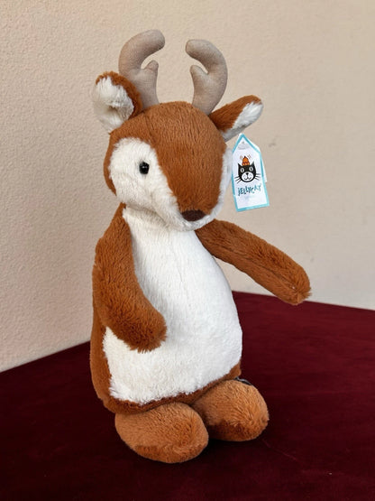 New Jellycat Medium Bobkin Reindeer BNWT Woodland Winter Deer Retired Rare Plush