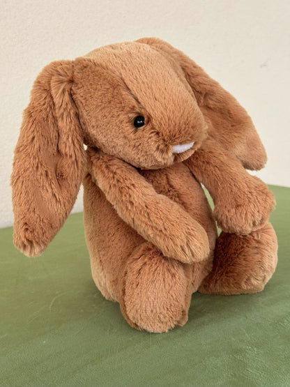 New Jellycat Medium Bashful Golden Bunny BNWT Retired Warm Brown Rabbit Plush