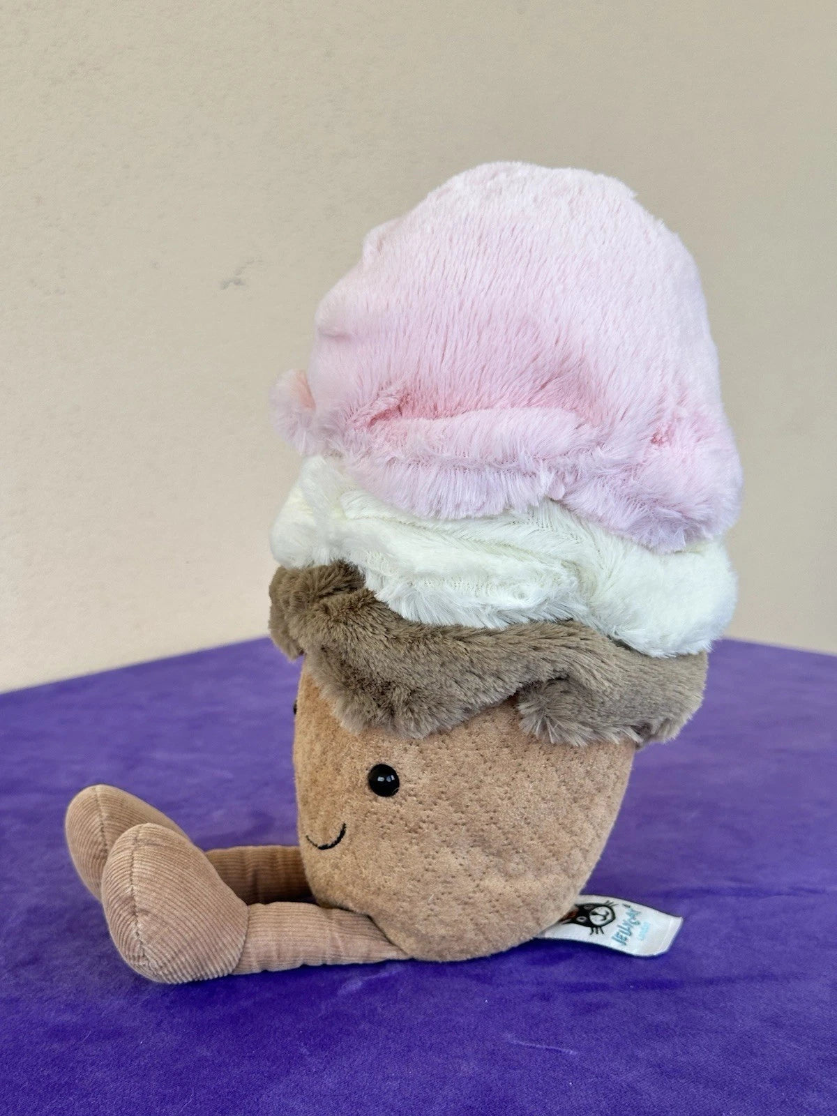 Jellycat Gelato Napoletano Divertente Misura Media 30cm Raro Giocattolo Morbido Ritirato
