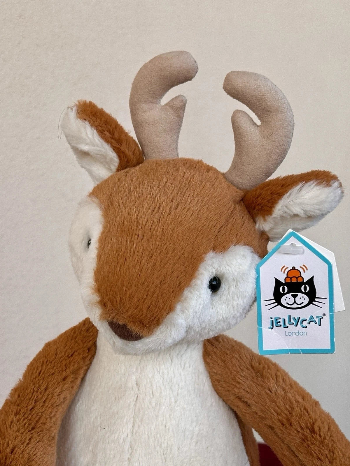 New Jellycat Medium Bobkin Reindeer BNWT Woodland Winter Deer Retired Rare Plush