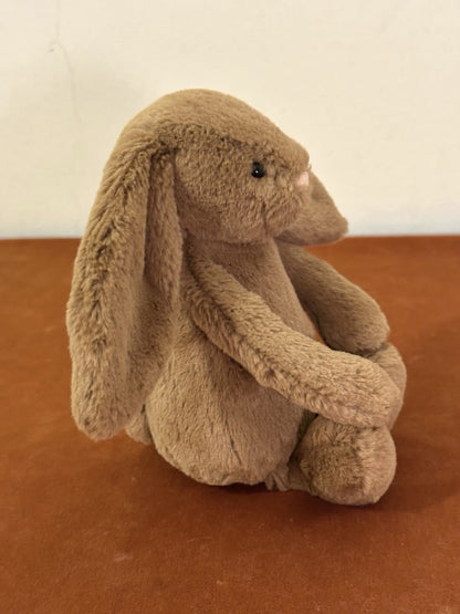 Jellycat piccolo coniglietto noce moscata nuovo senza etichette marrone caldo cioccolato noci coniglio raro ritirato-