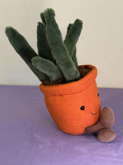 Jellycat Amuseables Yucca nuova senza etichette pianta in vaso giocattolo morbido cm.38 raro peluche ritirato-