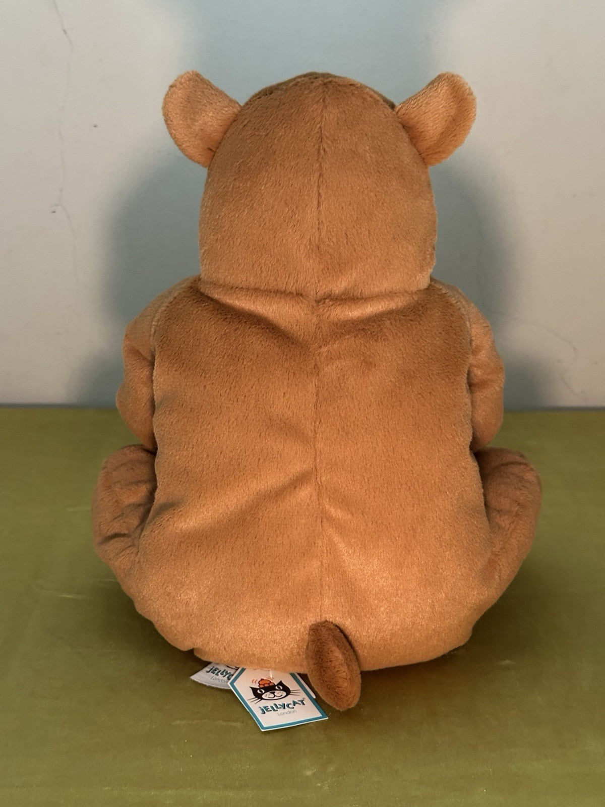NUOVO Jellycat Rumpletum Bear Nuovo con etichette Marrone Scamosciato Orso Giocattolo Morbido Beanie Ritirato 14"-