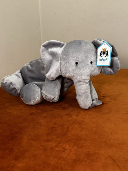 NUOVO Jellycat Dozydou Elephant Nuovo con etichette Raro Ritirato Blu Grigio Velluto Giocattolo Morbido-