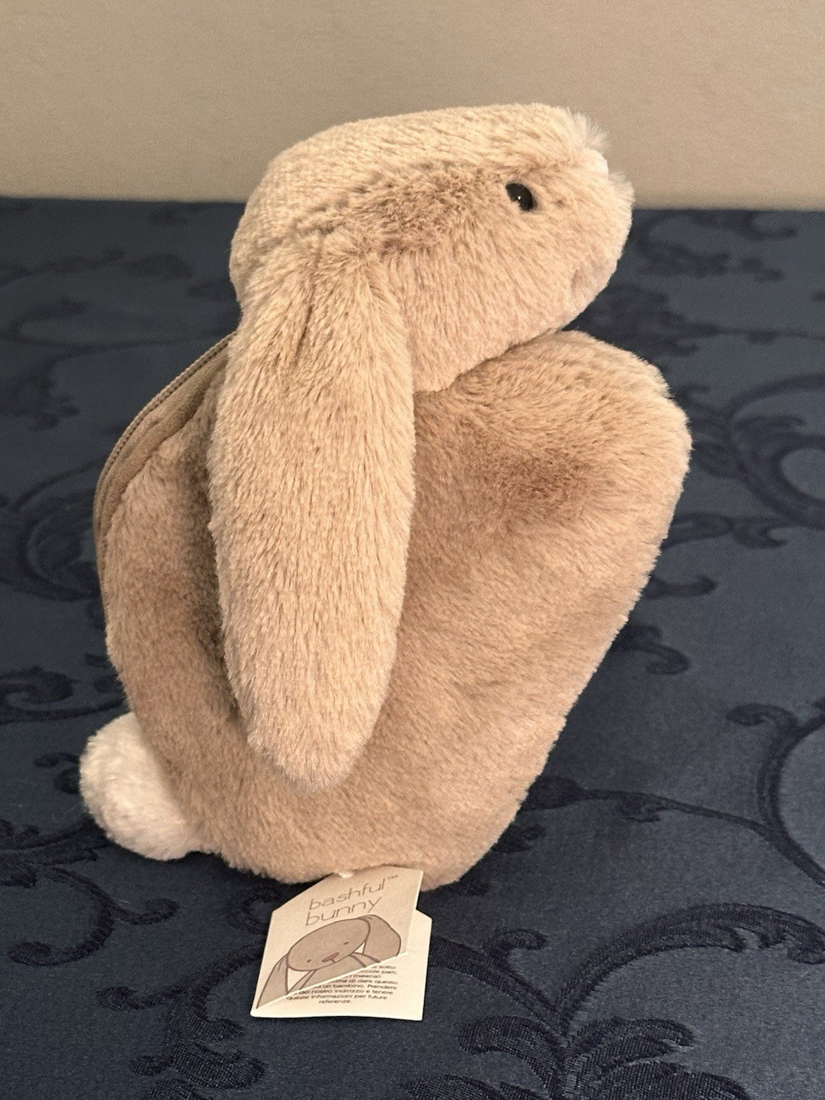 NUOVO Jellycat Bashful Beige Bunny Pouch nuovo con etichette piccolo coniglio borsa ritirato raro-