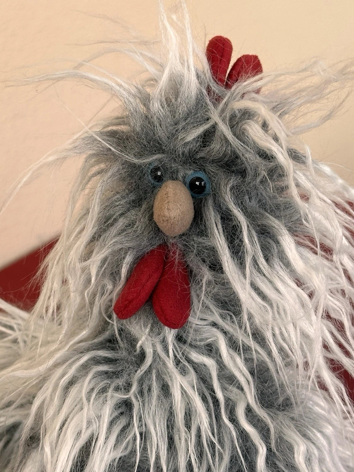 New Jellycat Small Roger Rooster BNWT Grey Chicken Blue Eyes Retired 2015 Plush