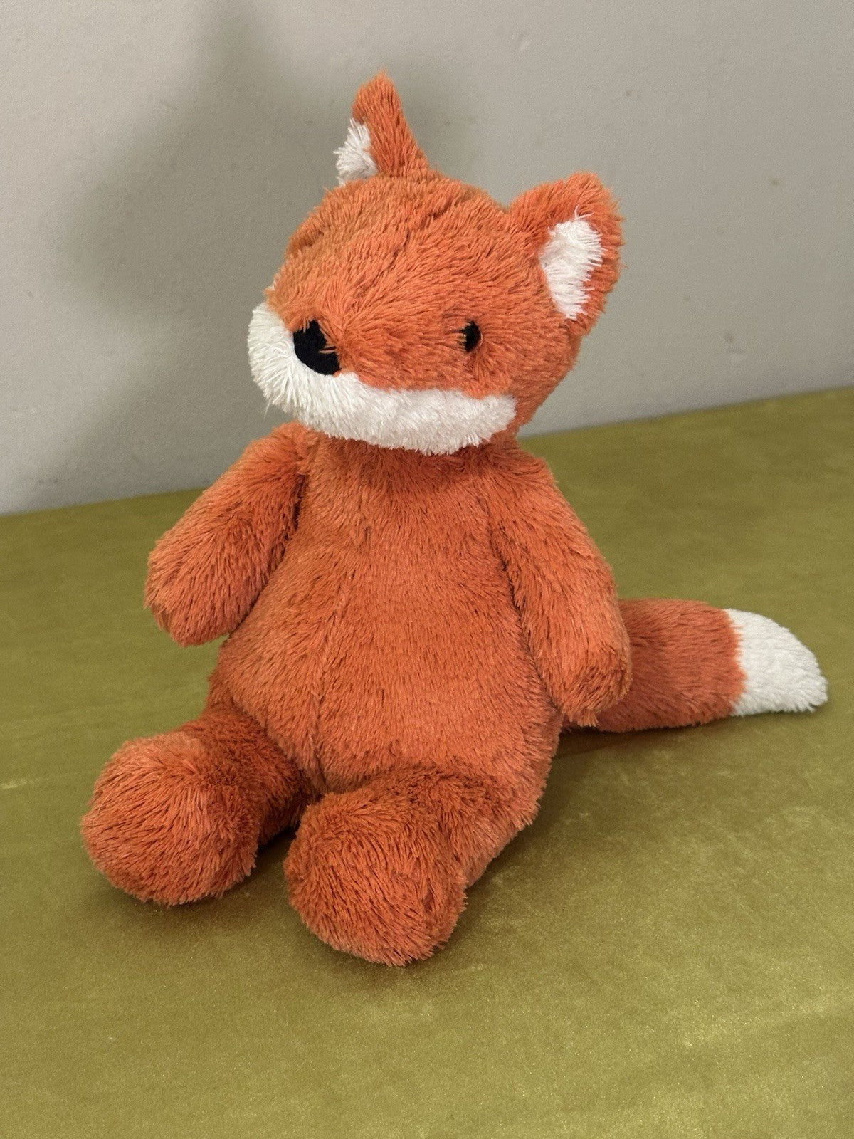 Peluche Jellycat Cushy Fox Vivid Orange Fox giocattolo morbido raro ritirato medio 12"-