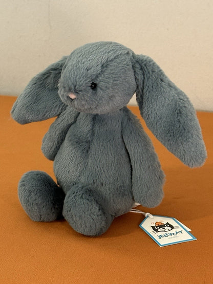 NUOVO Jellycat Small Bashful Forest Bunny nuovo con etichette verde ritirato raro coniglio peluche cm18-
