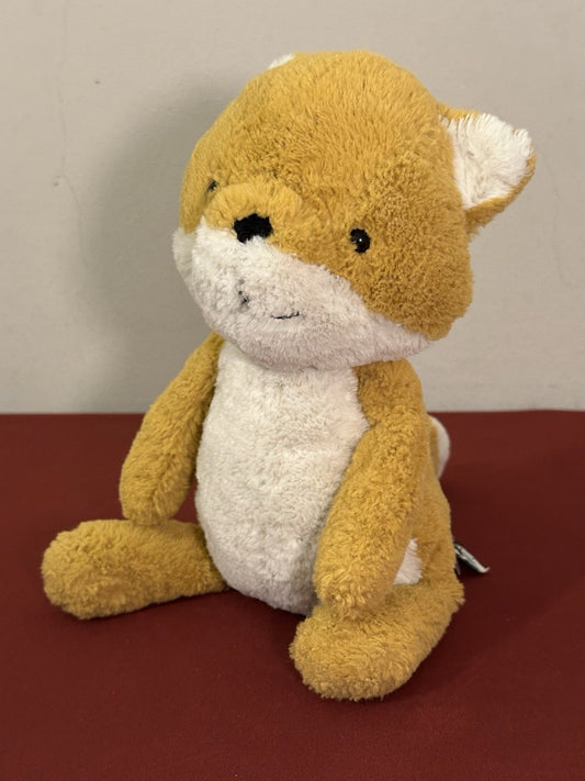 Jellycat Tuffet Fox nuovo senza etichette Woodland Orange and Cream Fox raro giocattolo morbido ritirato-