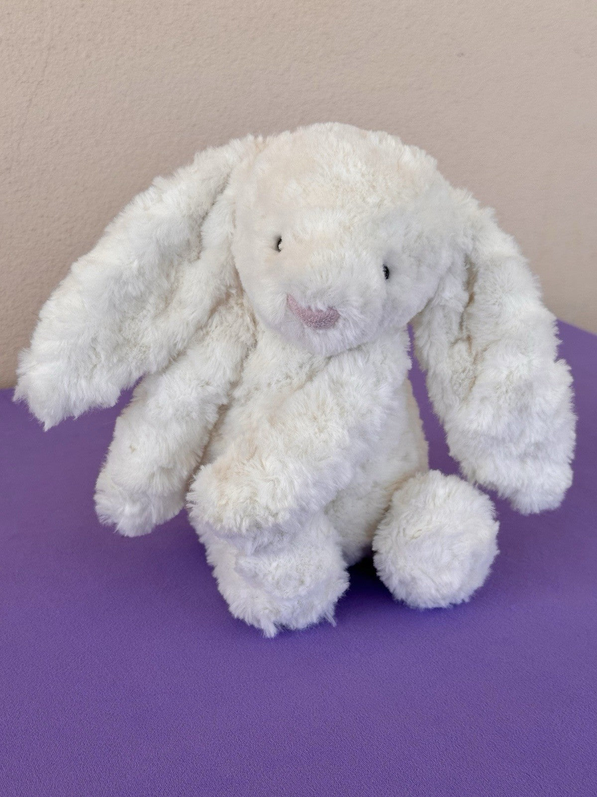 Jellycat SE Bashful Maisie Bunny BAS3MA Cream White Wavy Soft Rabbit HTF Retired