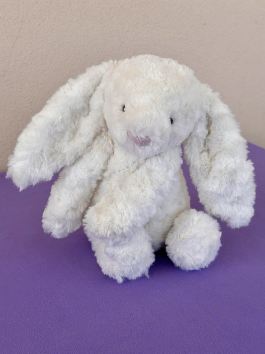 Jellycat SE Bashful Maisie Bunny BAS3MA Cream White Wavy Soft Rabbit HTF Retired