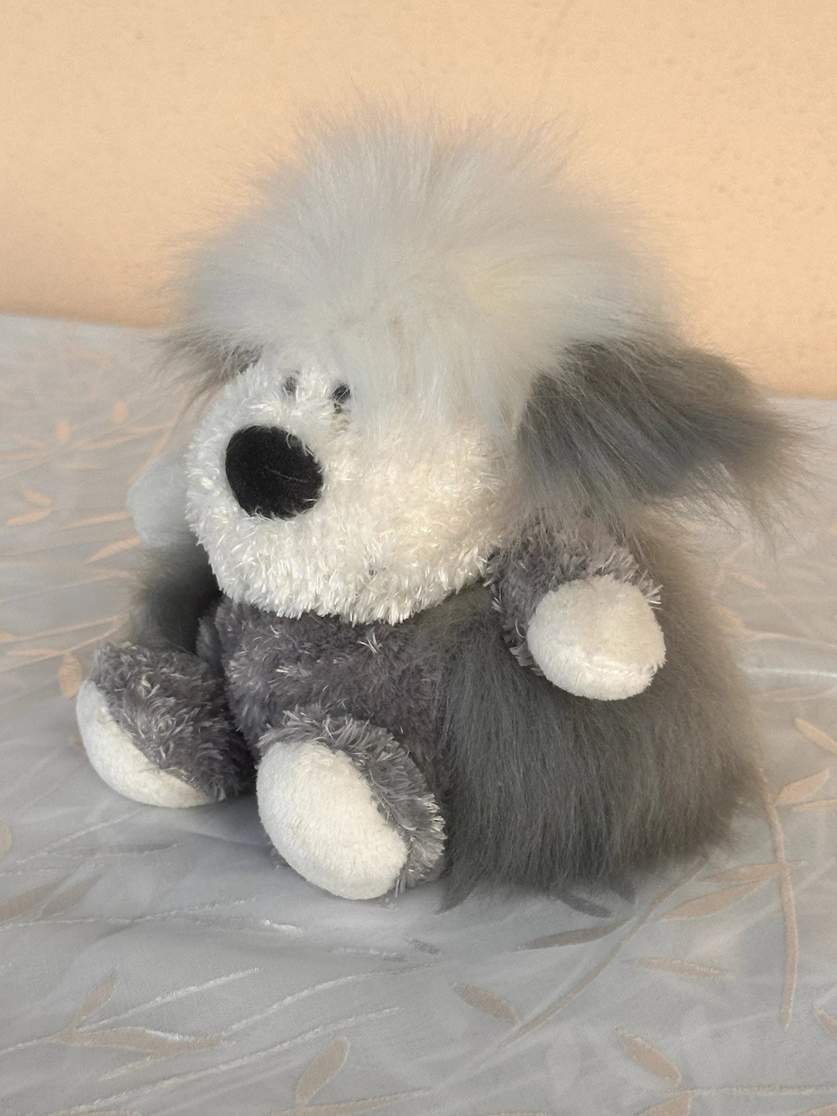 Jellycat Pudding Sheepdog nuovo senza etichette bicolore cucciolo cane raro cucciolo in pensione peluche cm.15