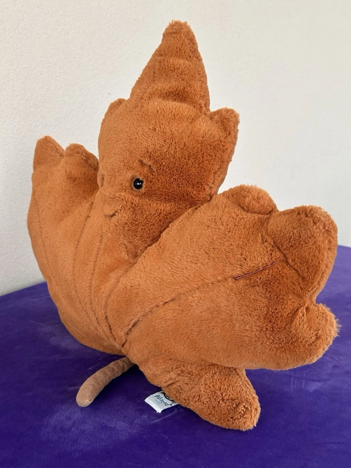 Jellycat Woodland Maple Leaf Large Warm Brown Leave Rare Retired Soft Toy Plush