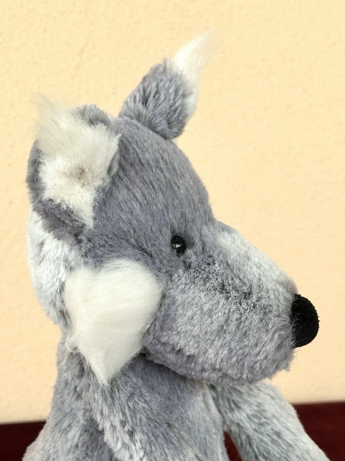 Jellycat Medium Bashful Woodland Willow Wolf NWOT Grey Marble Retired 2016 Plush