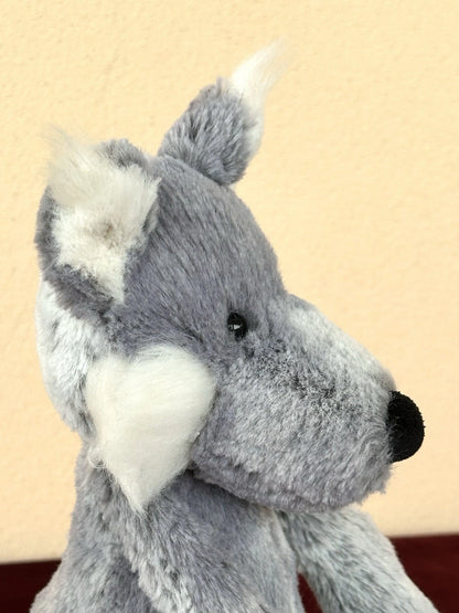Jellycat Medium Bashful Woodland Willow Wolf NWOT Grey Marble Retired 2016 Plush