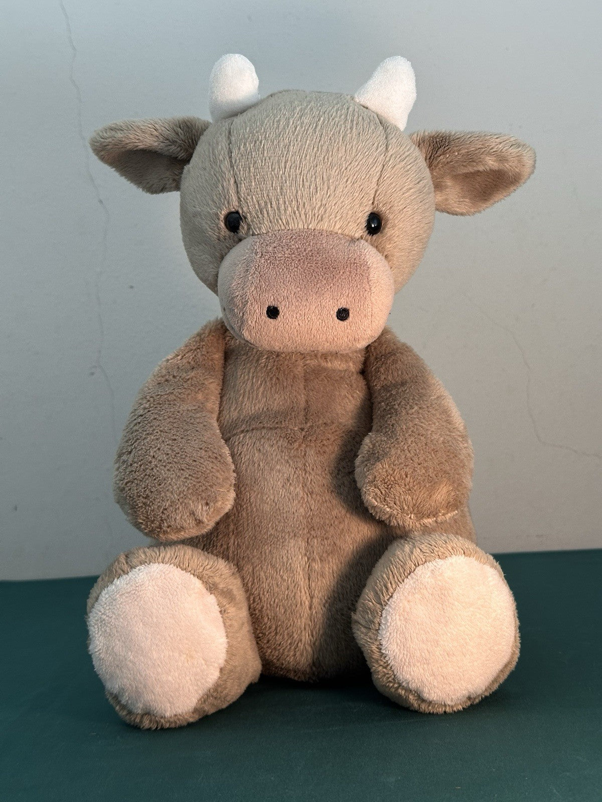Peluche Jellycat Medium Mellymoo Cow Little Jellycat vitello marrone ritirato raro 16"-
