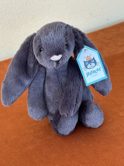 NUOVO Jellycat Small Bashful Inky Bunny nuovo con etichette grigio scuro coniglio ritirato raro peluche-