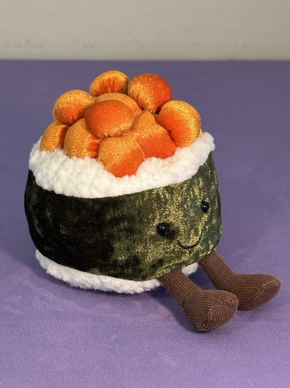 Peluche Jellycat Amuseables Silly Sushi Maki nuovo senza etichette alghe giocattolo morbido 4" ritirato-