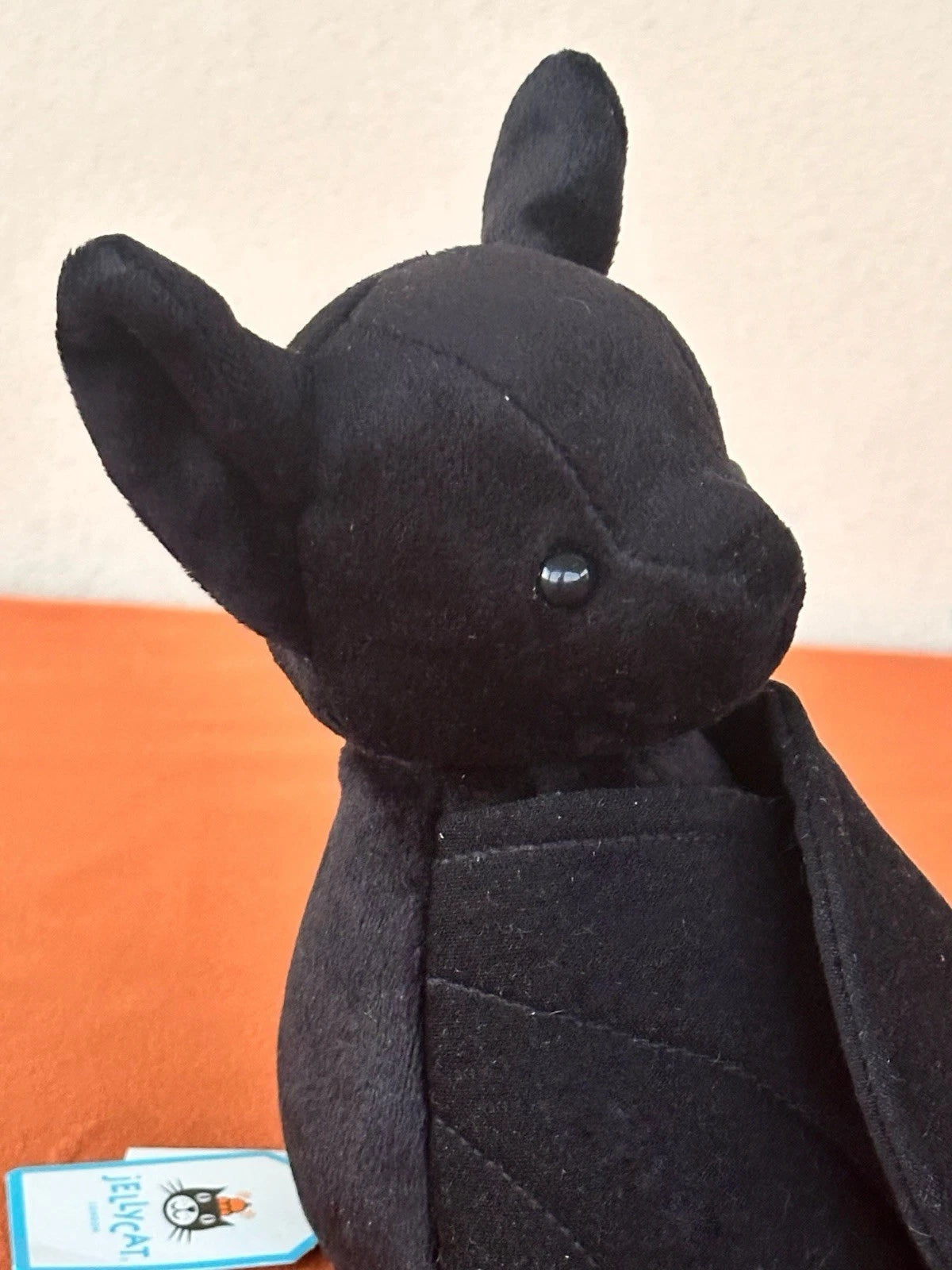 NEW Jellycat Wrapabat Black BNWT Velvety Dark Bat Retired Halloween Rare Plush