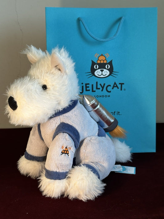 NUOVO Jellycat Munro Scottie Dog Space Outfit Nuovo con etichette Esclusiva Collezione Spazio-