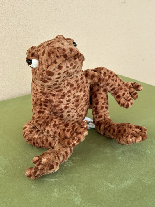 NUOVO Jellycat Toby Toad nuovo con etichette marrone medio morbido giocattolo berretto 12" ritirato raro peluche-