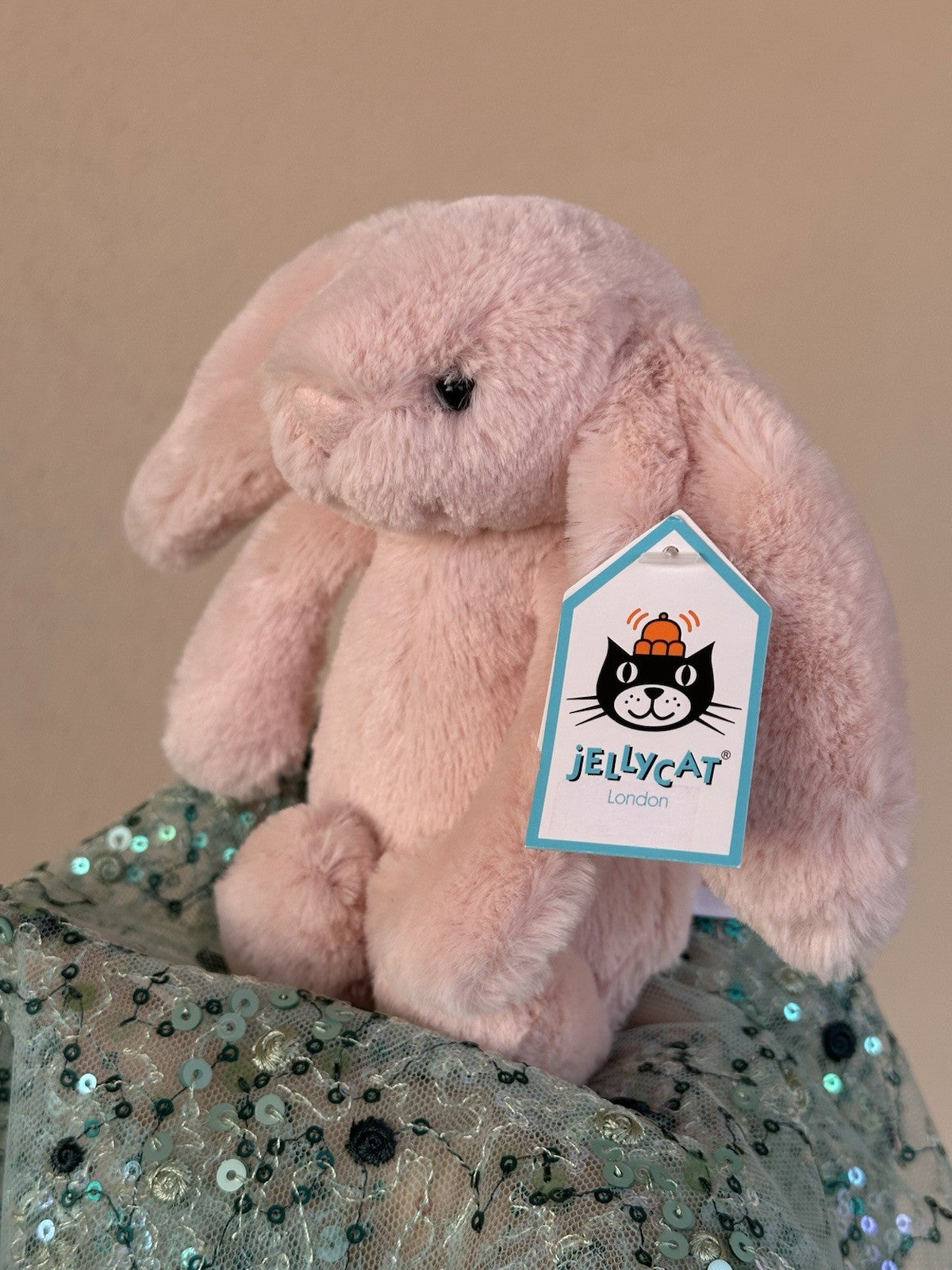 NUOVO Jellycat Small Bashful Blush Bunny Nuovo con etichette Ritirato Raro Coniglio Rosa Giocattolo Morbido-