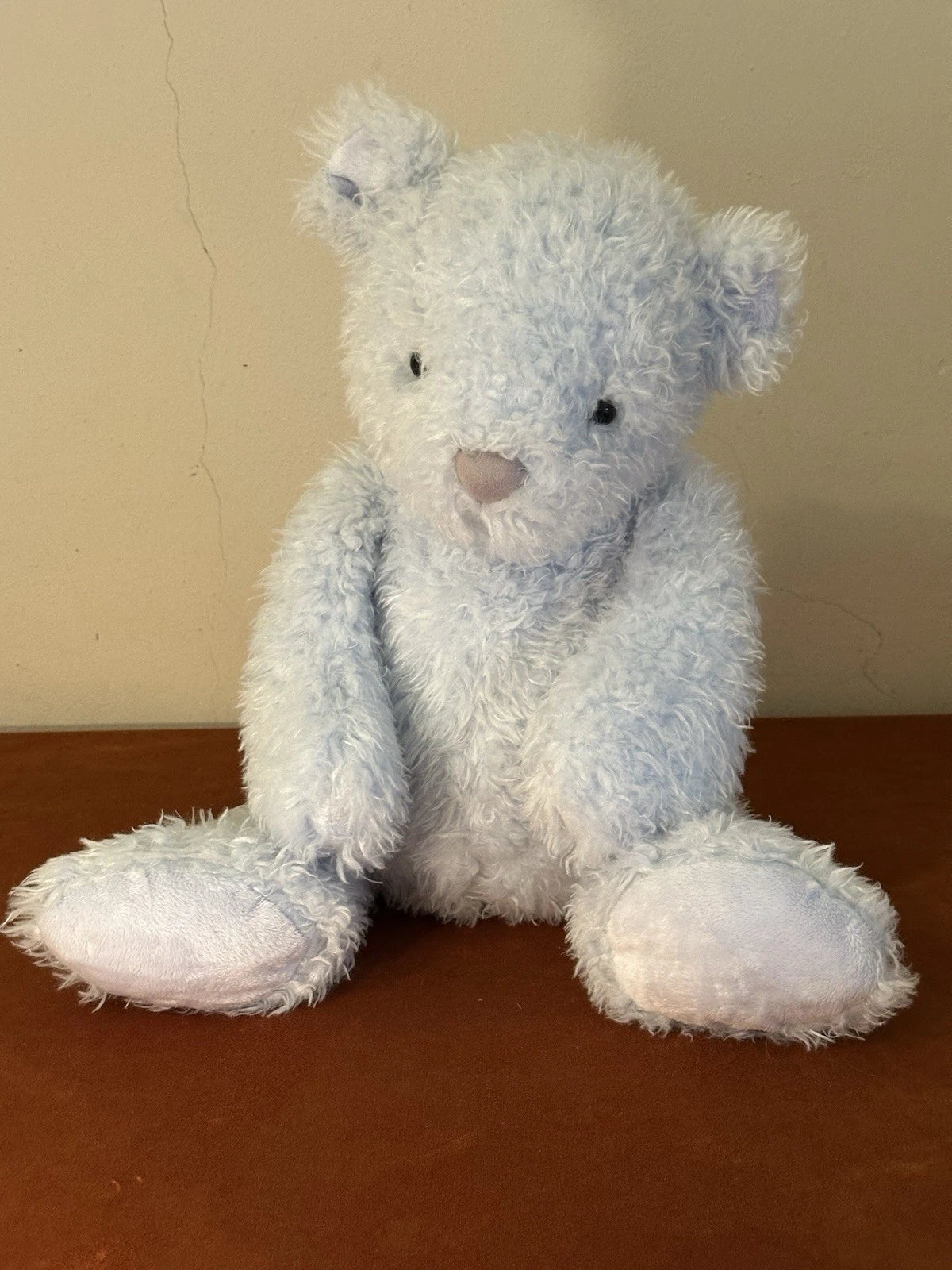 Orsacchiotto Jellycat Large Whisper Bear nuovo senza etichette raro HTF azzurro chiaro giocattolo morbido