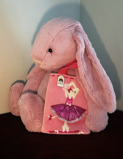 NUOVO Jellycat Pirouette Mouse Holdall nuovo con etichette ballerina ballerina applicata borsa foderata-