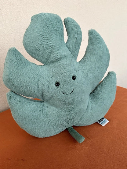Jellycat Tropical Palm Leaf BNWOT Large Green Leave Rare Retired Soft Toy Plush
